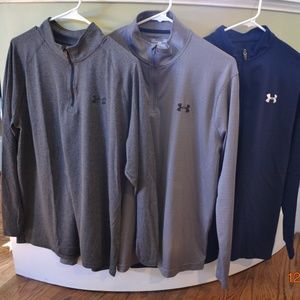 UNDER ARMOUR L/S QUARTER ZIP PERFORMANCE SHIRTS